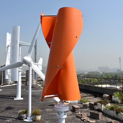 Düşük Rüzgar Hızı için Kapalı Izgara Spiral Rüzgar Türbini 24V 400W Rüzgar Türbini