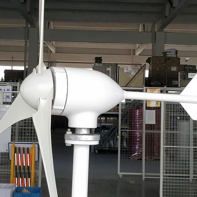 Ev Kullanımı İçin Beyaz Küçük Yatay Rüzgar Türbini 600W 800W 1000W 12V 24V 48V