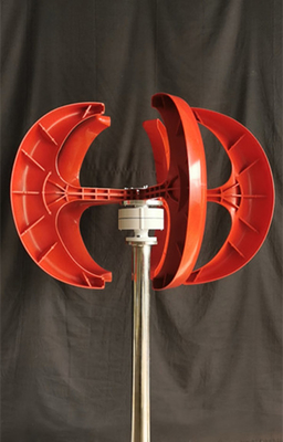 12V 24V Dikey Eksenli Rüzgar Türbini Tipleri Red Lantern 200W IP54 Evde Kullanım Elektrik