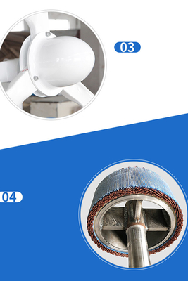 96V 220V Yatay Şaftlı Rüzgar Türbini 3Ph Kapalı Izgara Rüzgar Jeneratörü